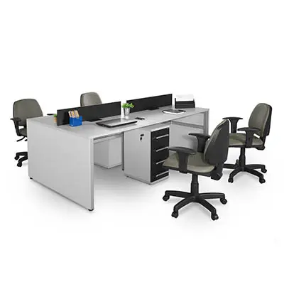 Mesa Estação de Trabalho para 4 Operadores Mesa estação de trabalho para 4 operadores com gaveteiros