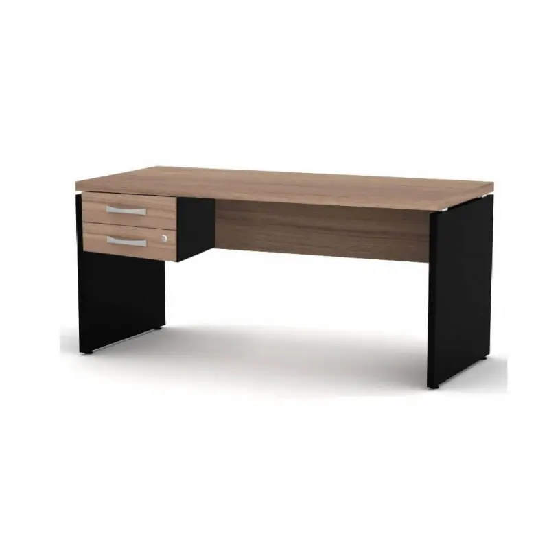 Mesa para Computador 1,50 x 0,60 m com 2 Gavetas Mesa para computador 1,50 m com 2 gavetas Walnut e Preto