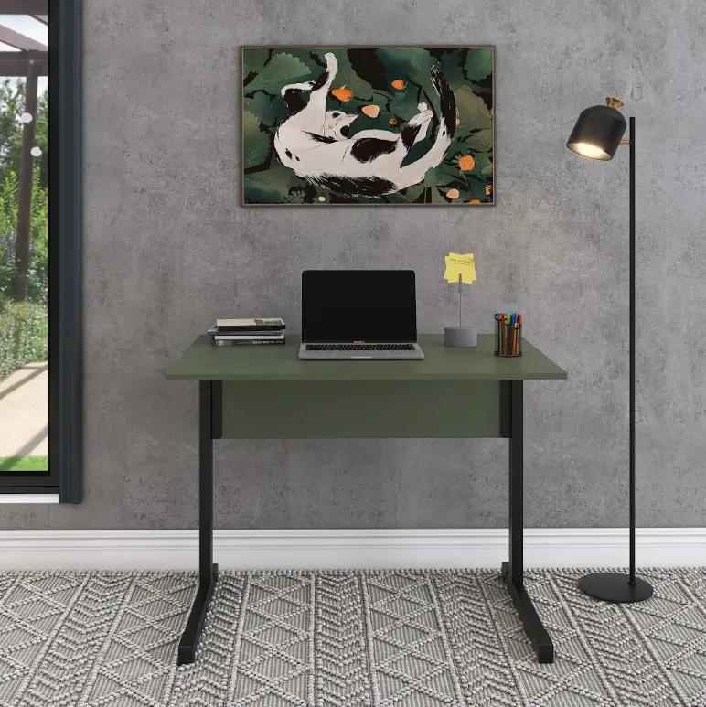 Mesa de Escritório 90x60 cm com Pé Tubular