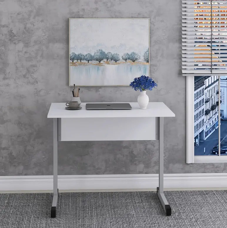 Mesa de Escritório 90x60 cm com Pé Tubular