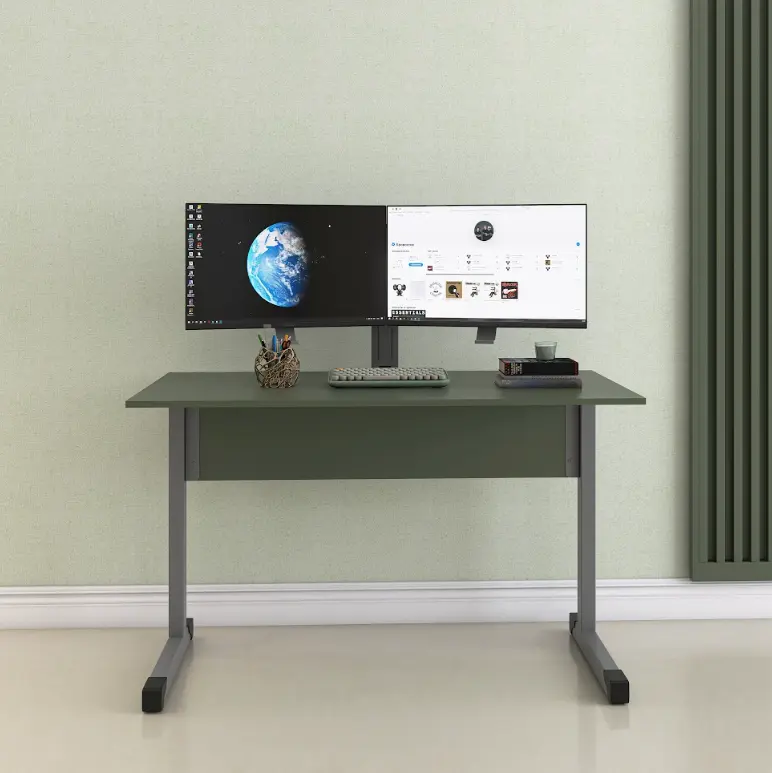 Mesa de Escritório 120 cm com Pé Tubular