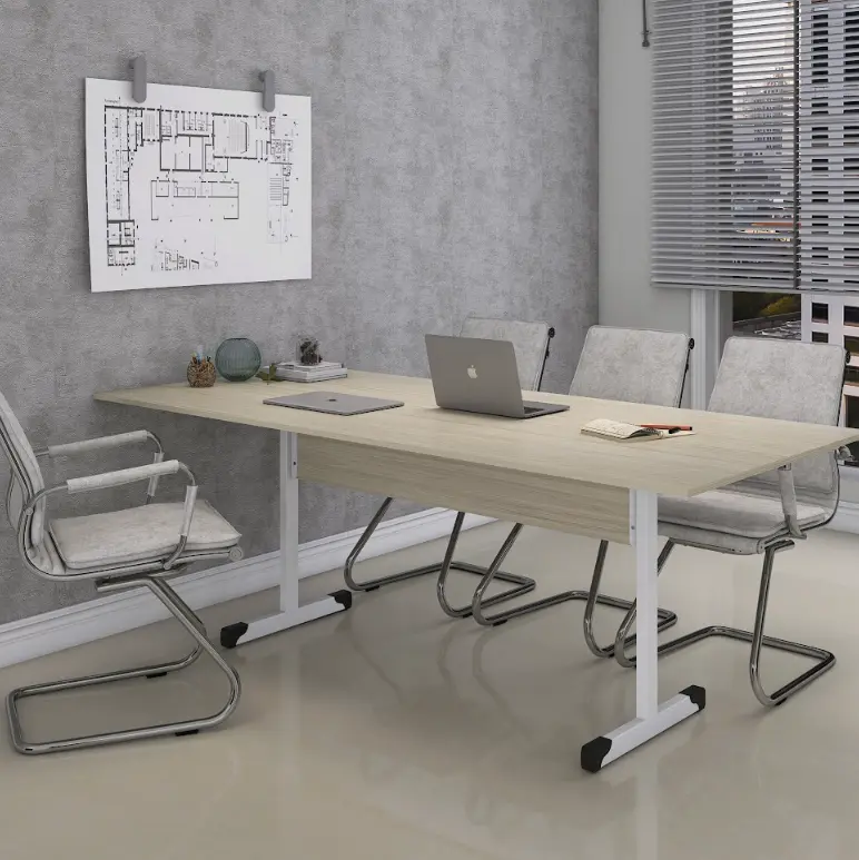 Mesa de Reunião 2,00 m com Pé Tubular