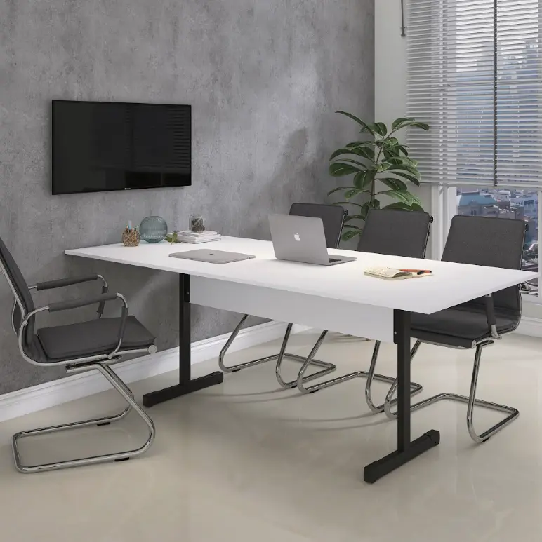 Mesa de Reunião 2,00 m com Pé Tubular
