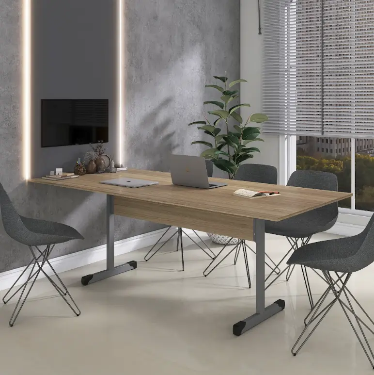 Mesa de Reunião 2,00 m com Pé Tubular