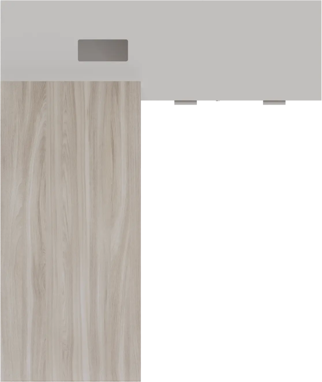 Mesa Diretiva Pé Quadro para Armário Lado Direito 150 x 70 cm