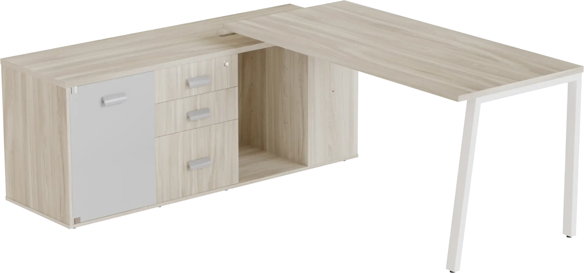 Mesa Diretiva Pé Cavalete para Armário ou Gaveteiro Lado Esquerdo 170 x 70 cm