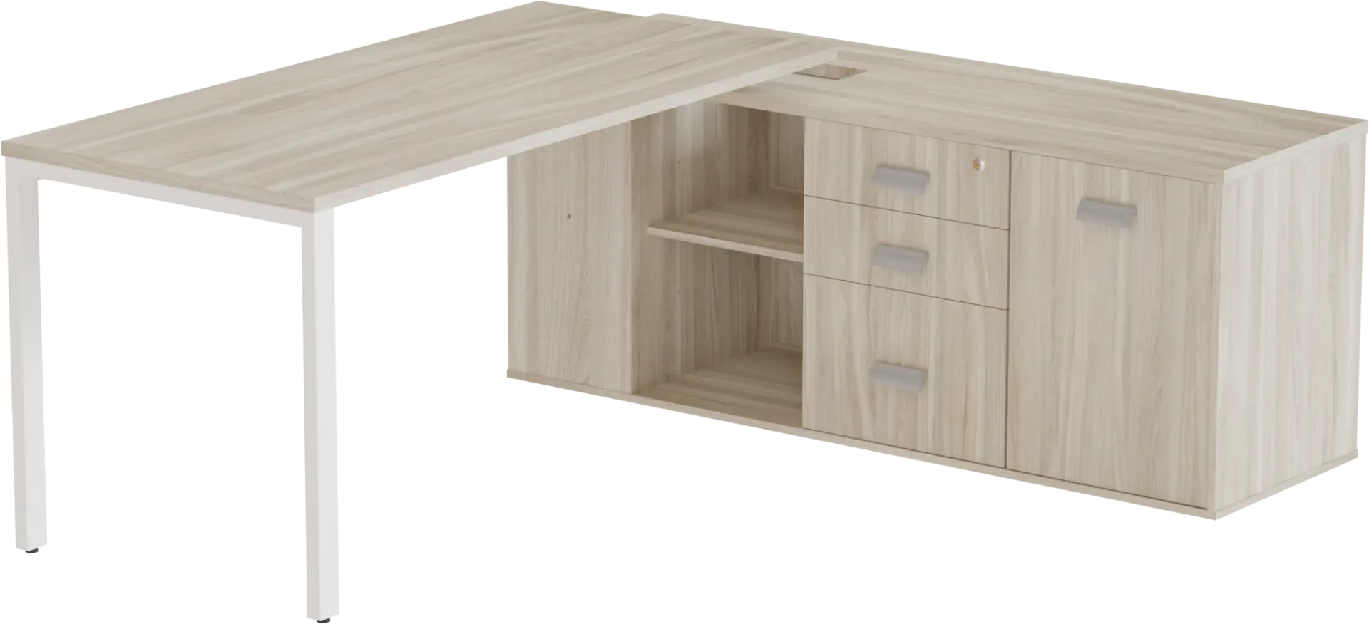 Mesa Diretiva Pé Trave para Armário ou Gaveteiro Lado Direito 150 x 70 cm