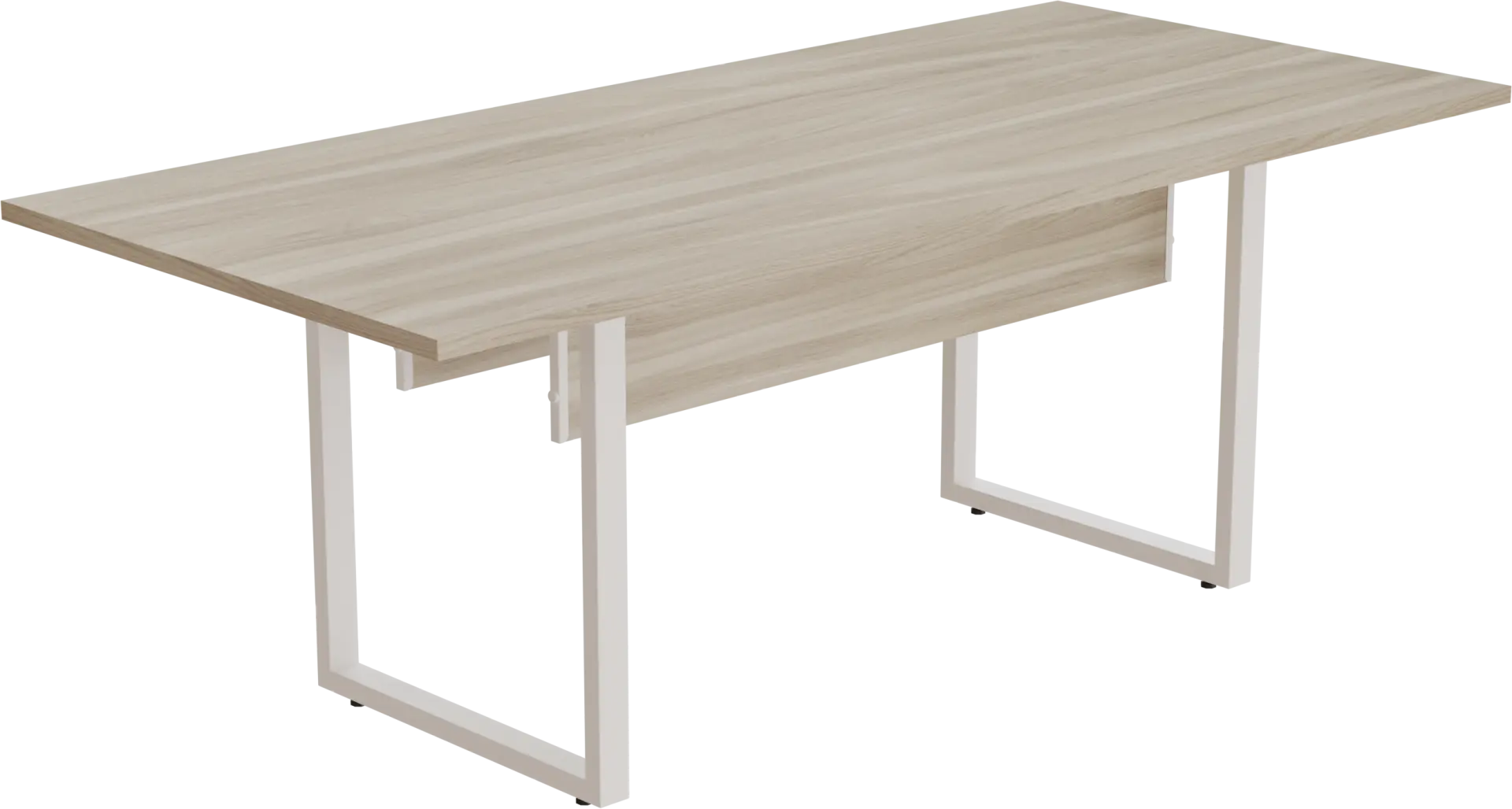 Mesa de Reunião Retangular Pé Quadro sem Recorte para Caixa de Tomada 160 x 90 cm