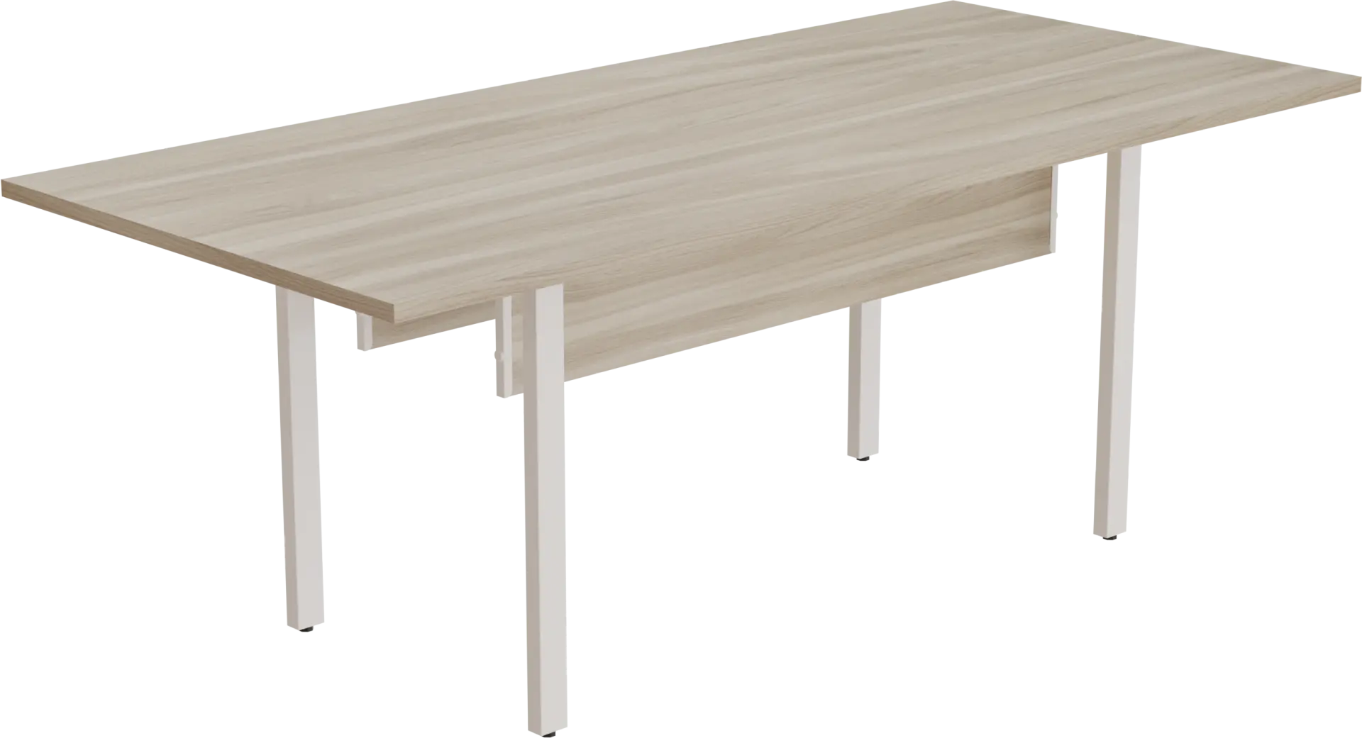 Mesa de Reunião Retangular Pé Trave sem Recorte para Caixa de Tomada 160 x 90 cm