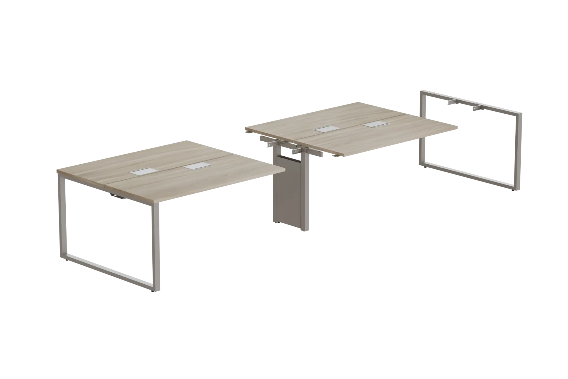 Plataforma Dupla Central Pé Quadro 74 x 120 x 131,5 cm
