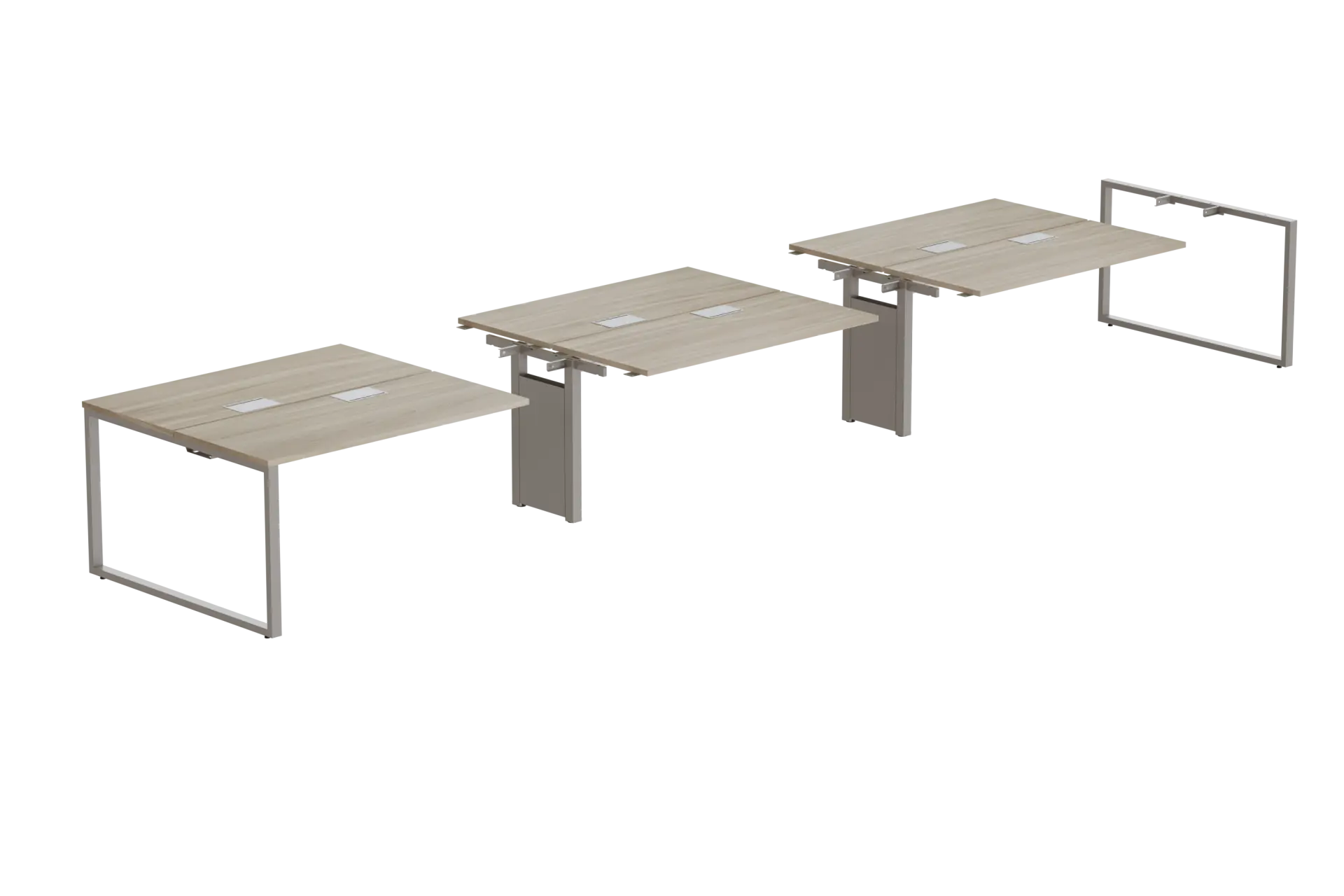 Plataforma Dupla Central Pé Quadro 74 x 120 x 131,5 cm