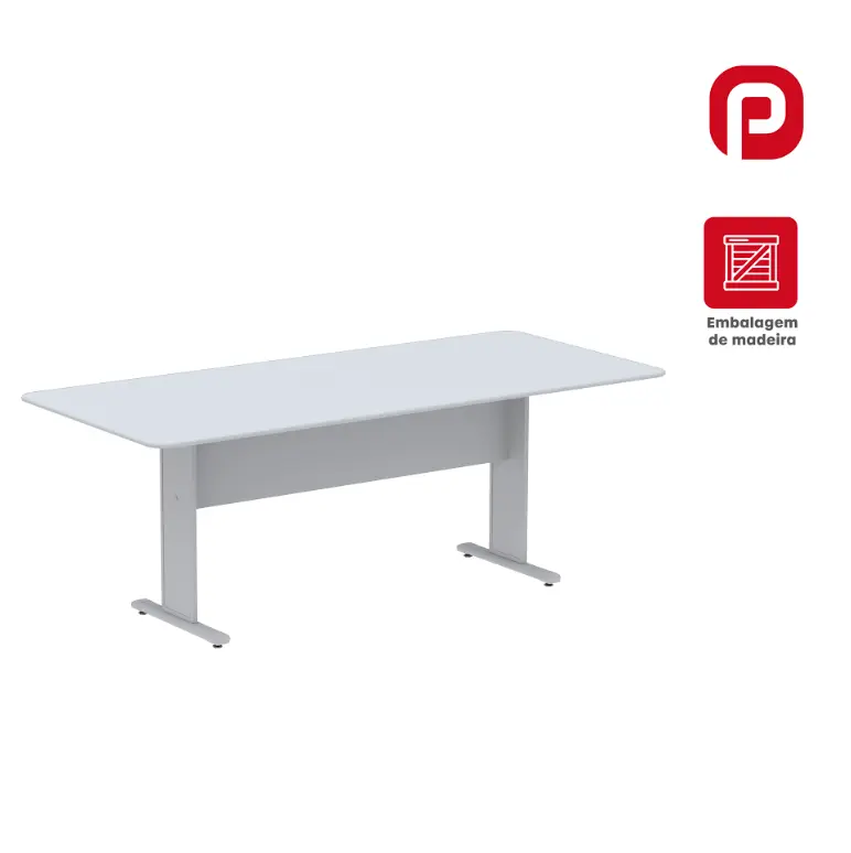 Mesa de Reunião Retangular 2,00 m — Maxxi Pandin