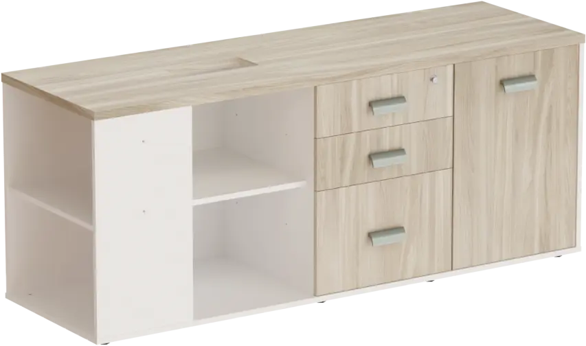 Armário Diretivo com Porta Direita sem Recorte 160 x 50 cm Prima Impact 40 Marzo Vitorino