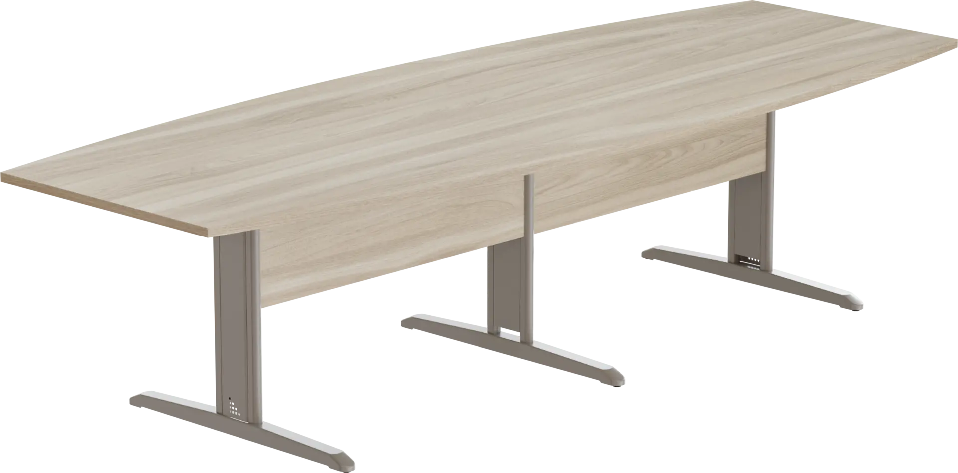 Mesa Reunião Semi Oval Bipartida - Frontal BP 350 x 120 cm - Romanzza Plus Marzo Vitorino