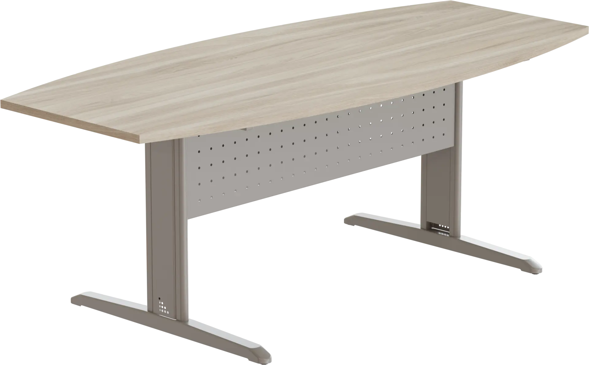 Mesa Reunião Semi Oval - Frontal de Aço 180 x 90 cm - Romanzza Plus Marzo Vitorino