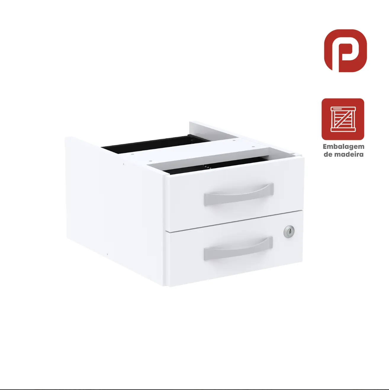 Gaveteiro Aéreo 2 Gavetas para Mesa de Escritório — Maxxi Pandin