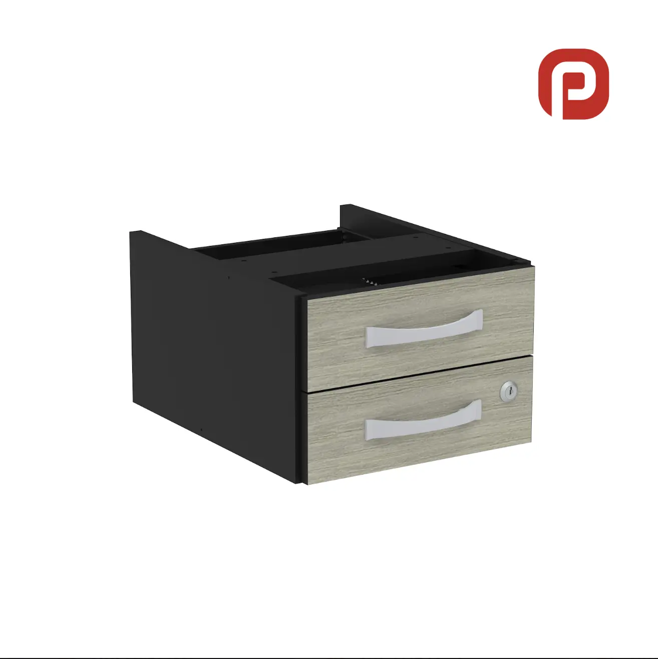 Gaveteiro Aéreo 2 Gavetas para Mesa de Escritório — Maxxi Pandin