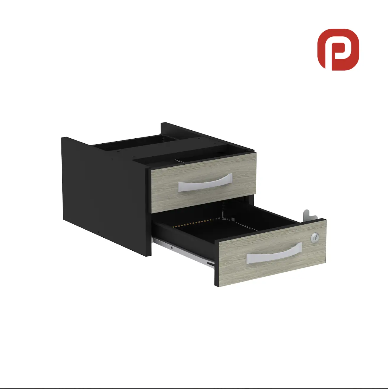 Gaveteiro Aéreo 2 Gavetas para Mesa de Escritório — Maxxi Pandin