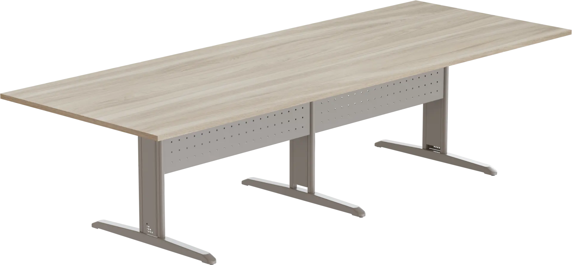 Mesa Reunião Retangular Bipartida - Frontal de Aço 300 x 110 cm - Romanzza Plus Marzo Vitorino