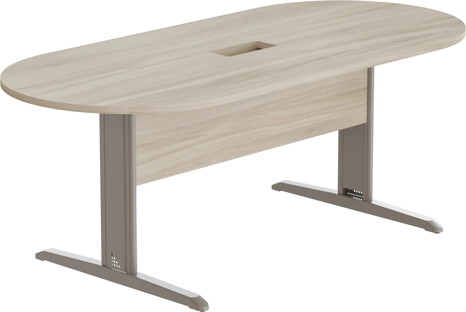 Mesa Reunião Oval Com Rasgo Para Caixa De Tomada - Frontal BP 270 x 110 cm - Romanzza Plus Marzo Vitorino