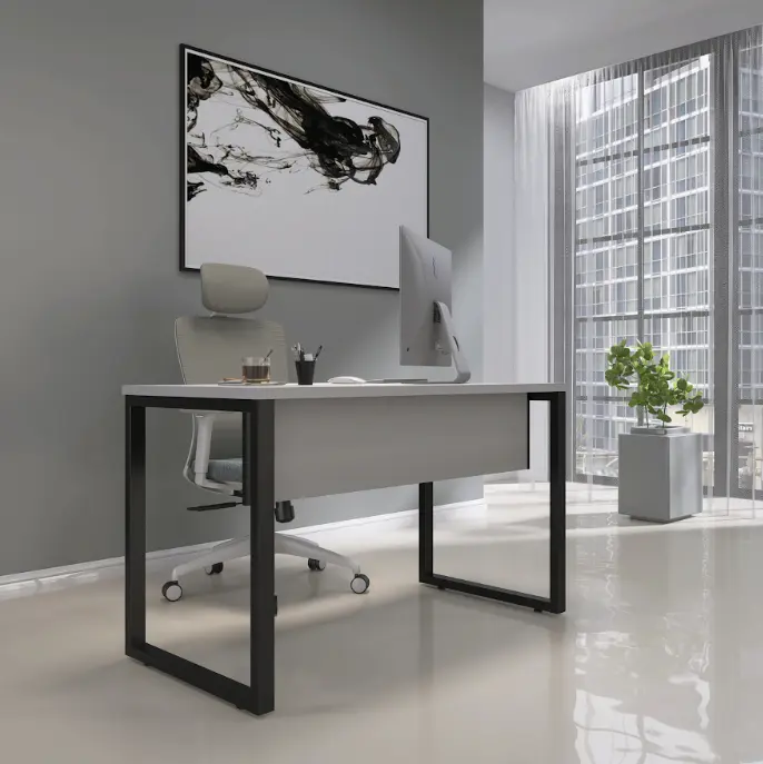 Mesa de Escritório Secretária 120 cm Pé de Aço - P25 TUB Pandin