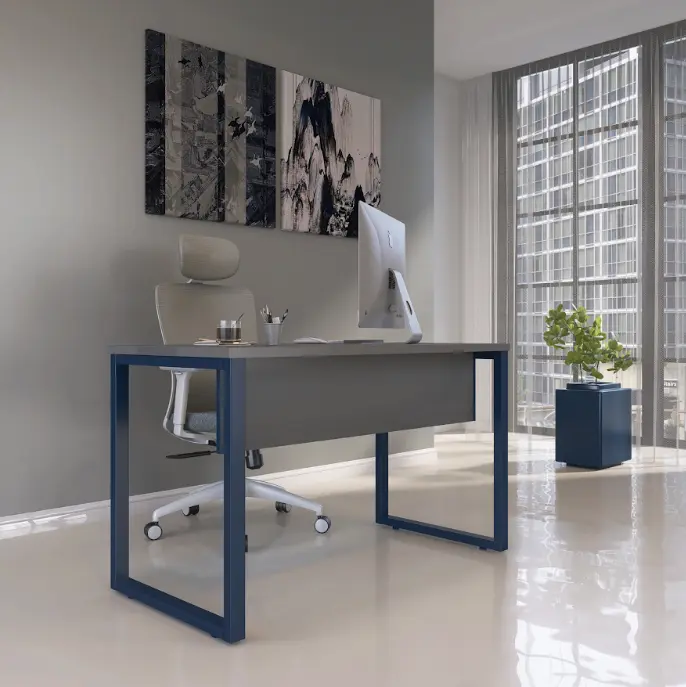 Mesa de Escritório Gerencial 134 cm Pé de Aço - P25 TUB Pandin