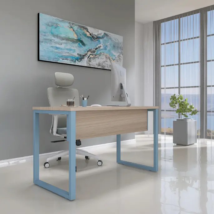 Mesa de Escritório Diretoria 150 cm Pé de Aço - P25 TUB Pandin