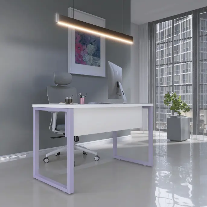 Mesa de Escritório Diretoria 150 cm Pé de Aço - P25 TUB Pandin