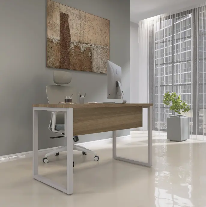 Mesa de Escritório Diretoria 150 cm Pé de Aço - P25 TUB Pandin