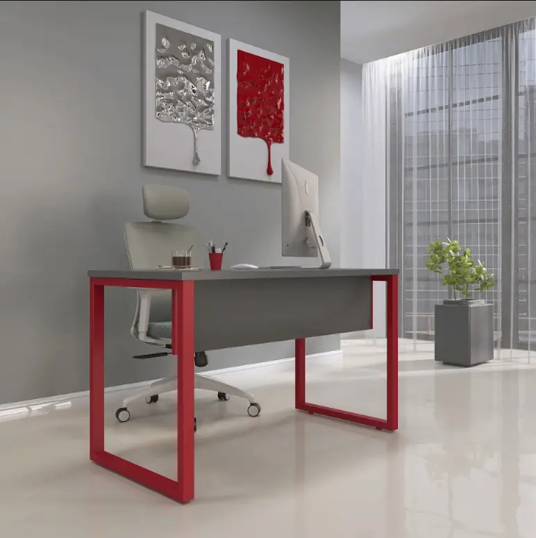 Mesa de Escritório Diretoria 150 x 70 cm Pé de Aço - P25 TUB Pandin