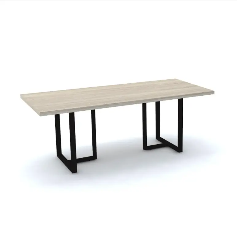 Mesa de Reunião Retangular 2,00 m Pé de Aço - P25 TUB Pandin