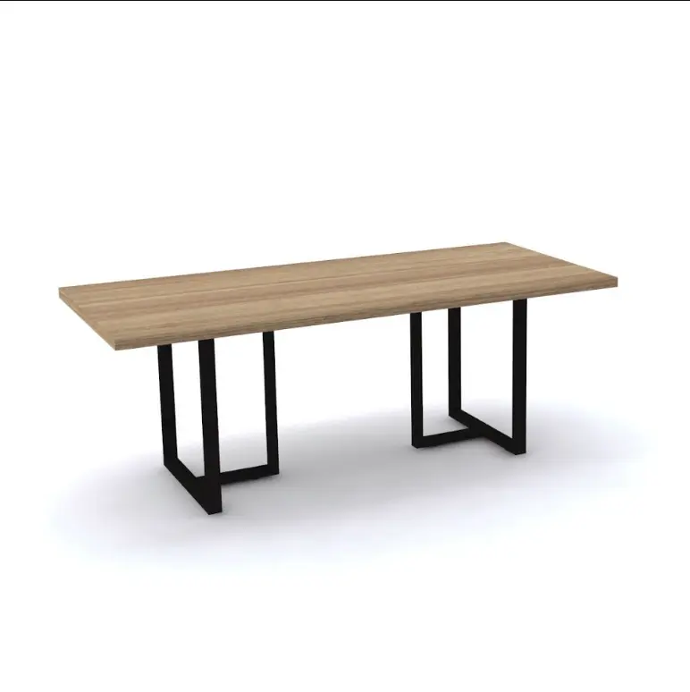 Mesa de Reunião Retangular 2,00 m Pé de Aço - P25 TUB Pandin