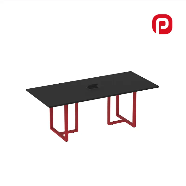 Mesa de Reunião 2,00 m com Power Box Pé de Aço - P25 TUB Pandin