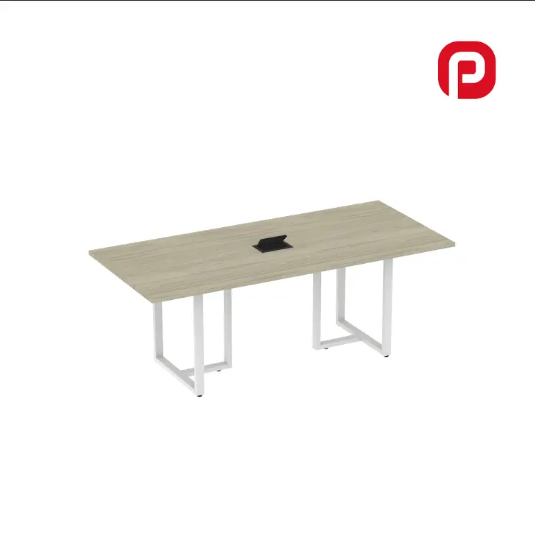 Mesa de Reunião 2,00 m com Power Box Pé de Aço - P25 TUB Pandin