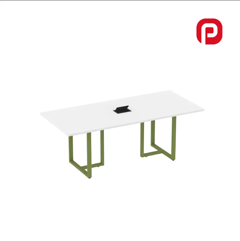 Mesa de Reunião 2,00 m com Power Box Pé de Aço - P25 TUB Pandin