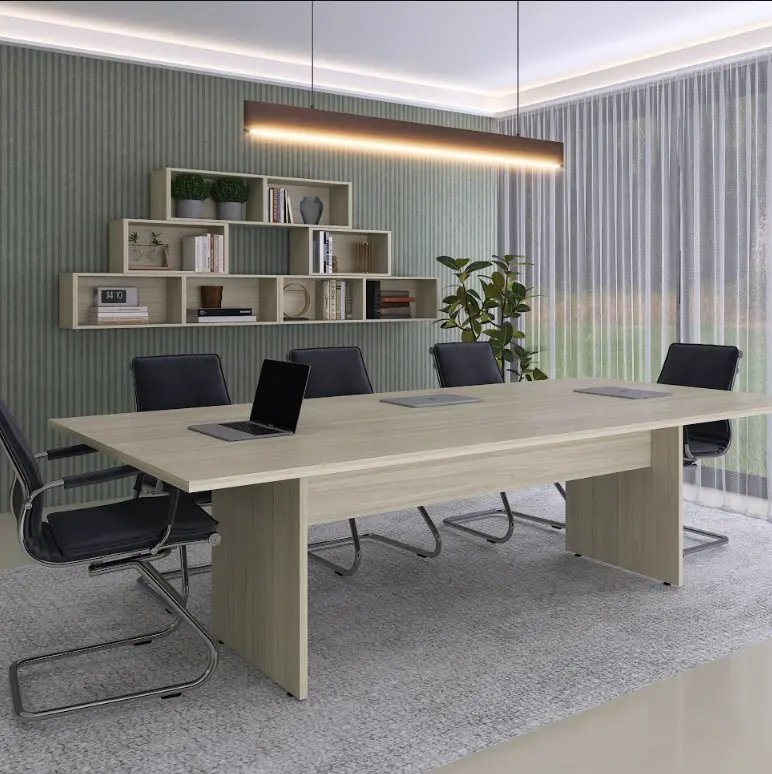 Mesa de Reunião Bipartida 2,60 m Pé Painel - P25 PP Pandin