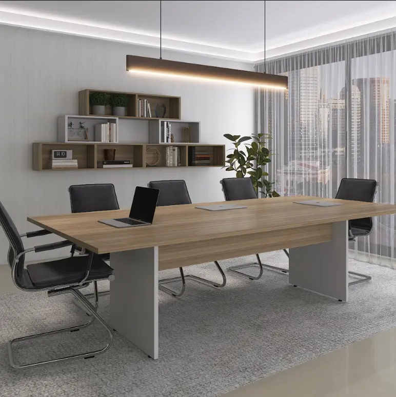 Mesa de Reunião Bipartida 2,60 m Pé Painel - P25 PP Pandin