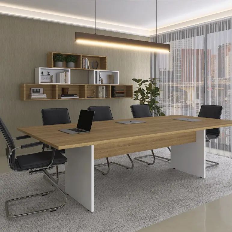 Mesa de Reunião Bipartida 2,60 m Pé Painel - P25 PP Pandin