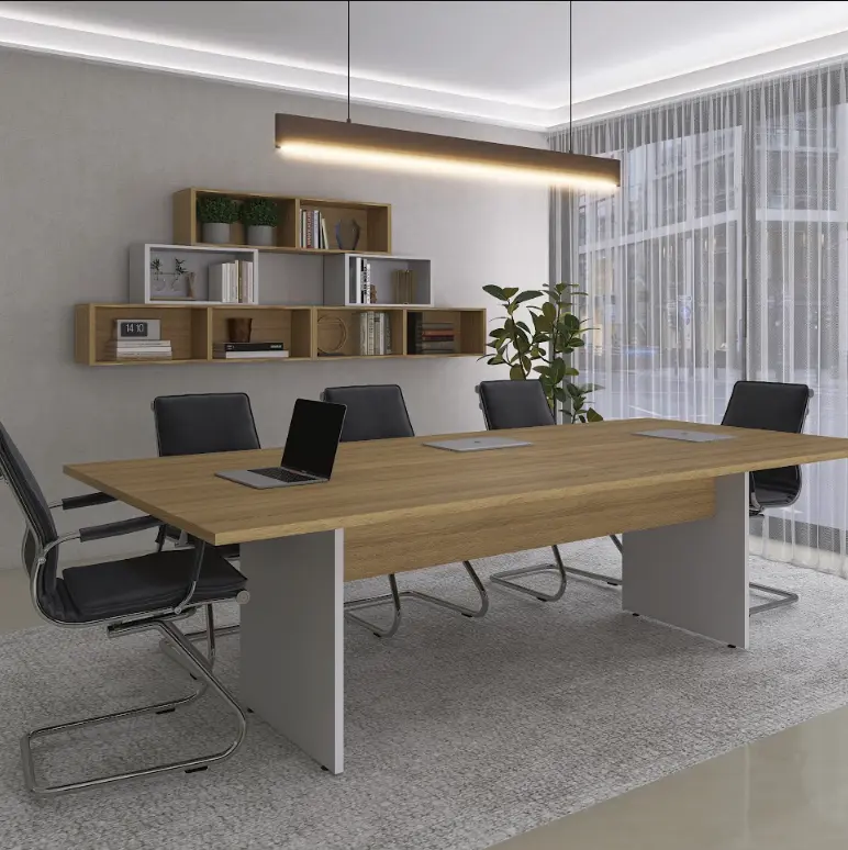 Mesa de Reunião Bipartida 2,60 m Pé Painel - P25 PP Pandin