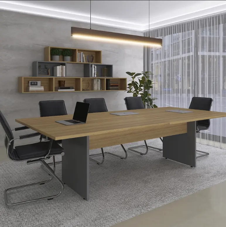 Mesa de Reunião Bipartida 2,60 m Pé Painel - P25 PP Pandin
