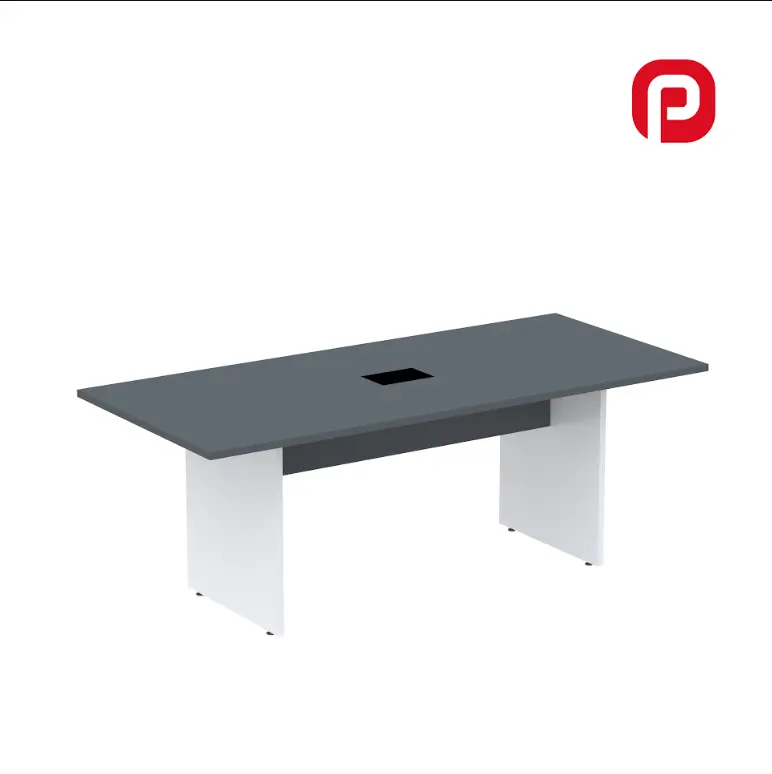 Mesa de Reunião 2,00 m com Power Box Pé Painel - P25 PP Pandin