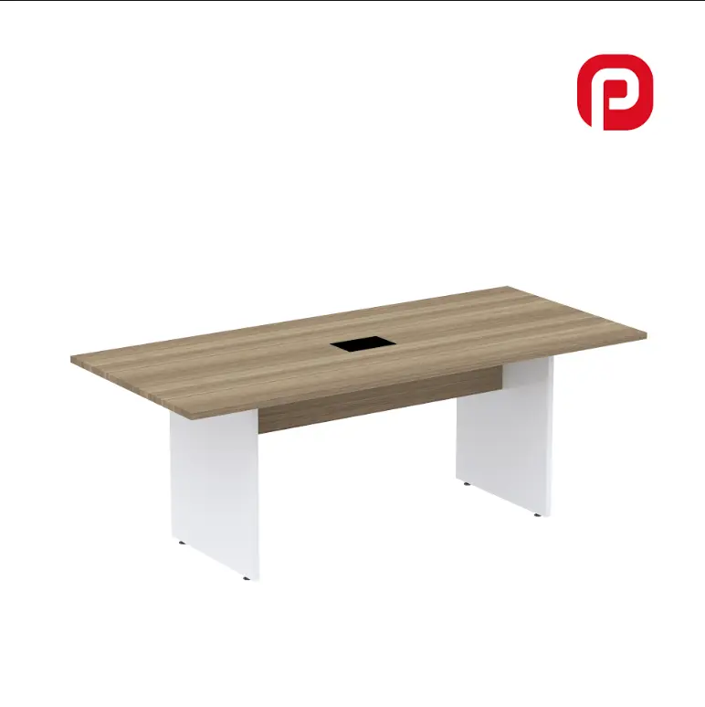 Mesa de Reunião 2,00 m com Power Box Pé Painel - P25 PP Pandin