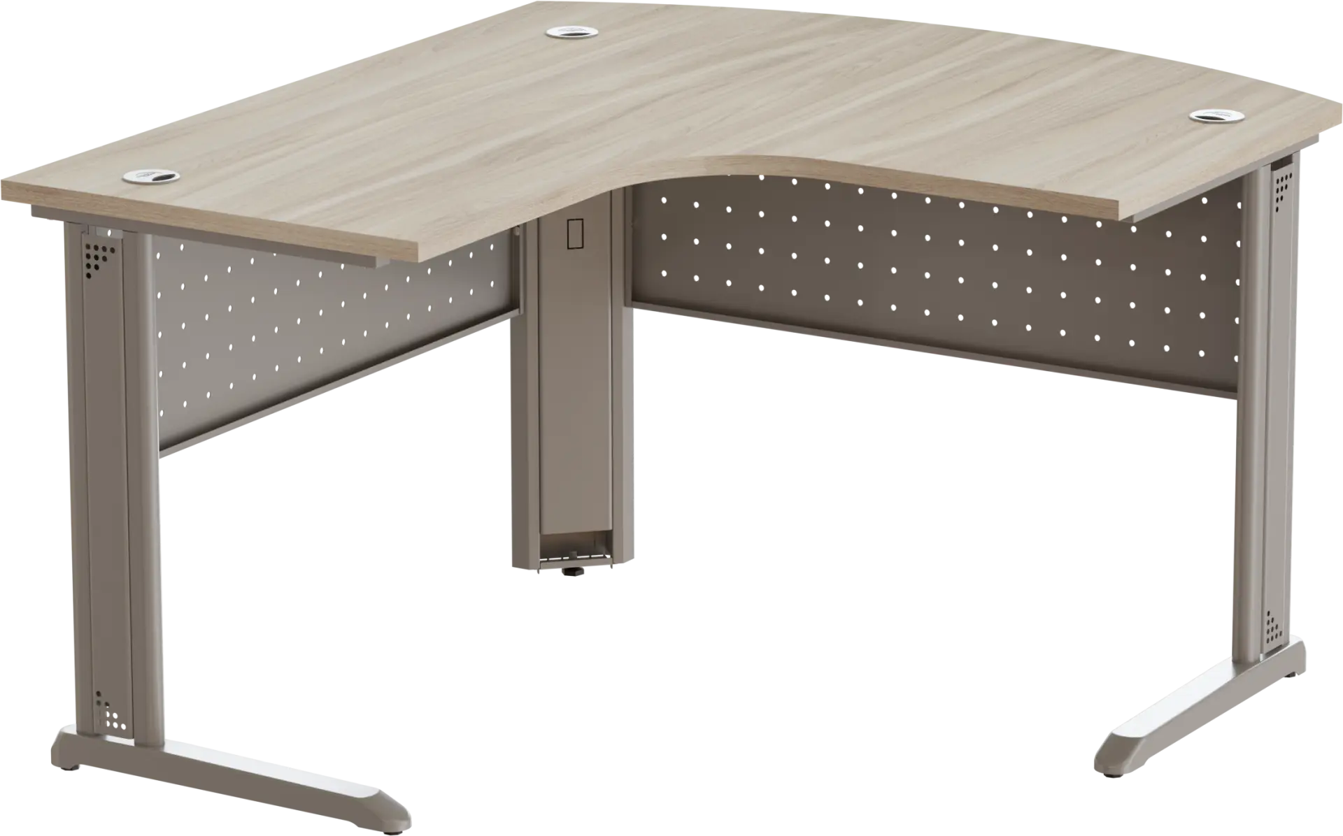 Mesa Delta Atendimento Direita - Frontal de Aço 165 x 130 cm - Romanzza Plus Marzo Vitorino