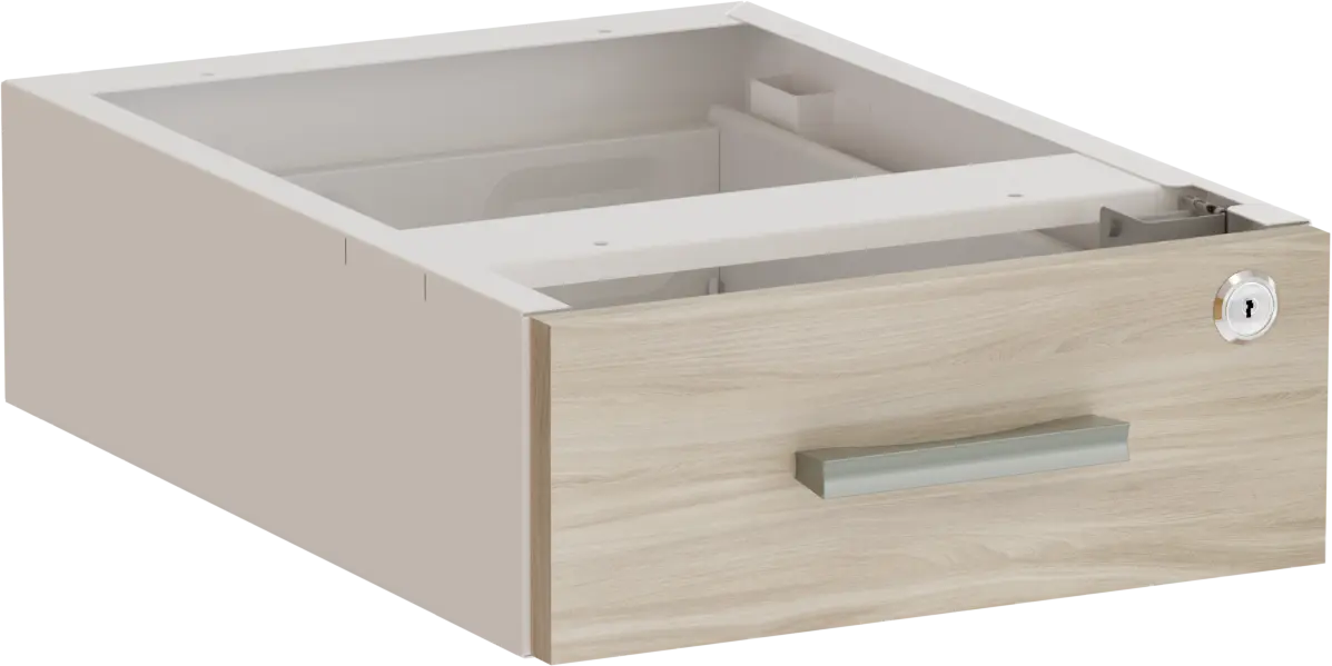 Gaveteiro Fixo 1 Gaveta - Corpo Aço 40 x 42,4 cm - Romanzza Plus Marzo Vitorino
