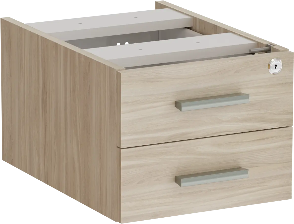Gaveteiro Fixo 2 Gavetas - Corpo BP 30 x 42,4 cm - Romanzza Plus Marzo Vitorino