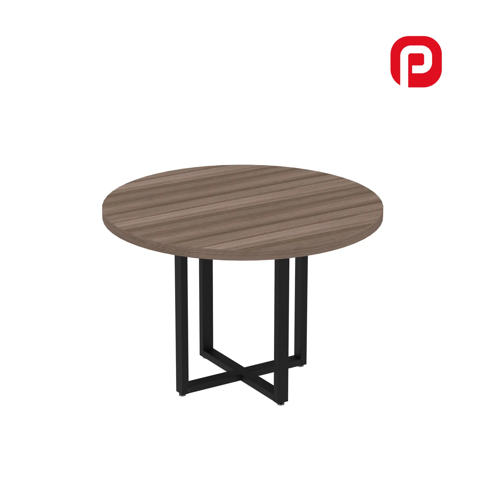 Mesa de Reunião Redonda 1,10 m Pé de Aço - PE40 TUB Pandin