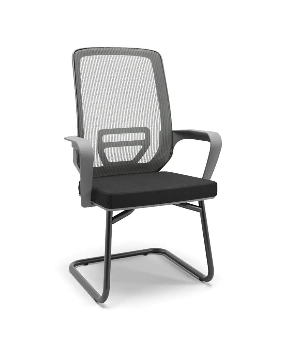 Cadeira Adrix Aproximação S - Modelo Grafite - Estrutura Preta - Múltiplos de 2 unidades