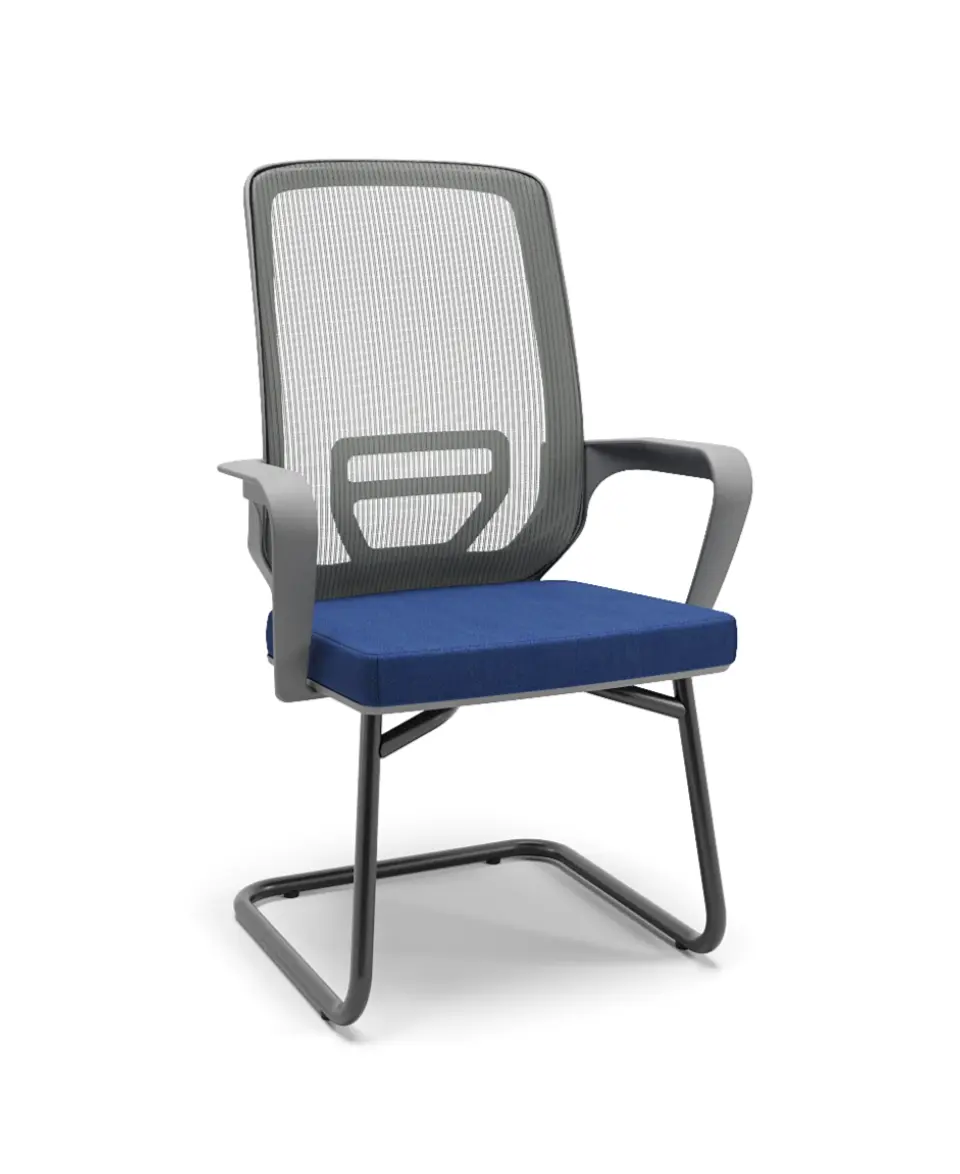Cadeira Adrix Aproximação S - Modelo Grafite - Estrutura Preta - Múltiplos de 2 unidades