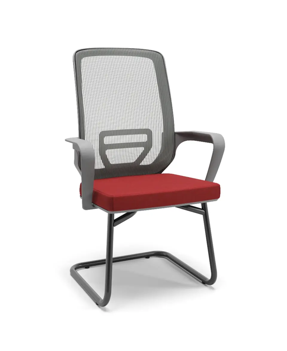 Cadeira Adrix Aproximação S - Modelo Grafite - Estrutura Preta - Venda unitária