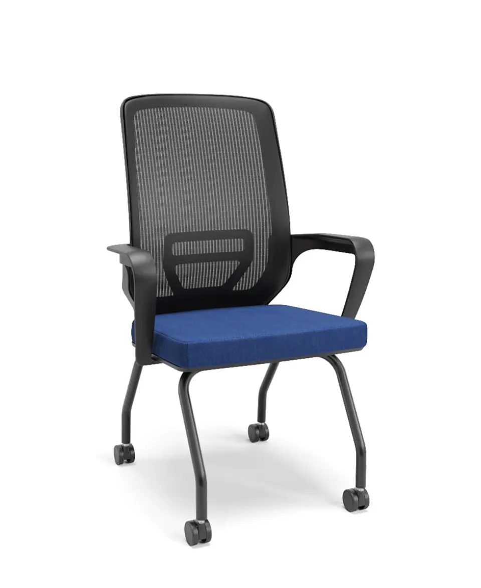 Cadeira Adrix 4 Pés com Rodízio - Estrutura Preta - Venda unitária